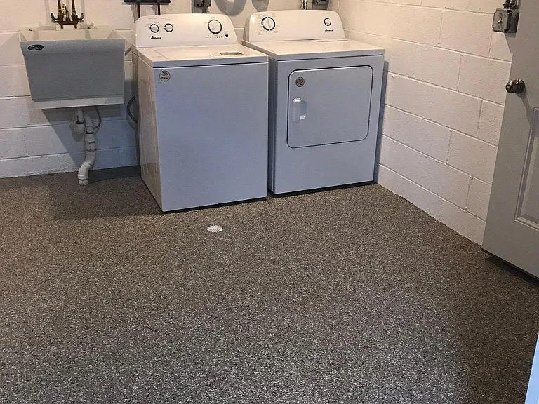 Laundry with brand new washer and dryer