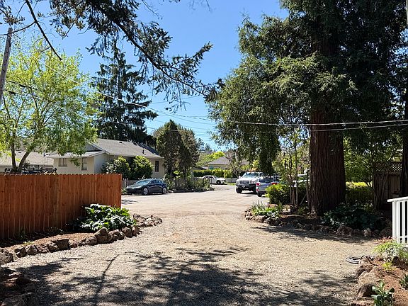 Graveled off-street parking area