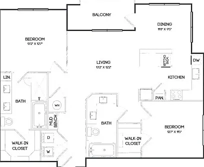 B2 | 2x2 | 1142 sq ft B2 | 2x2 | 1142 sq ft