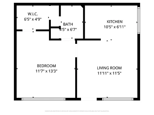 Floor plan 1 Bedroom Garden Apartment