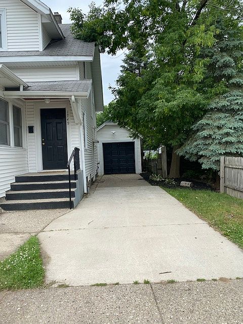 front door and garage