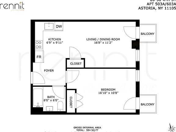 2nd image of 26-22 4th St #603A