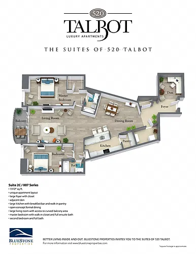 Floor plan 2 Bedroom - 2C
