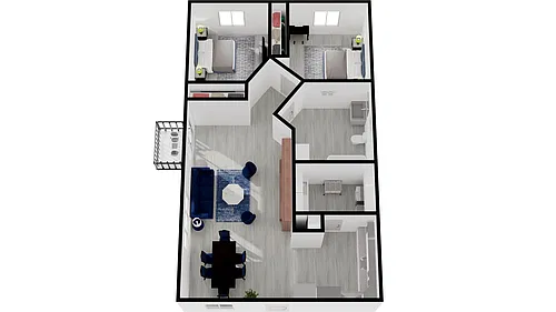 Floor plan 2 Bedroom Suite