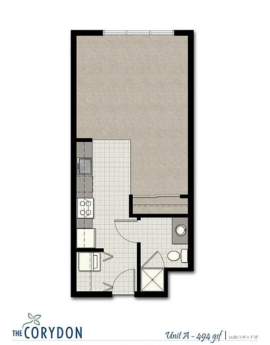 Floor plan Studio A