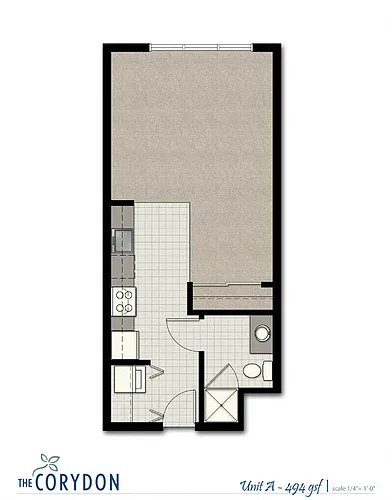 Floor plan Studio A