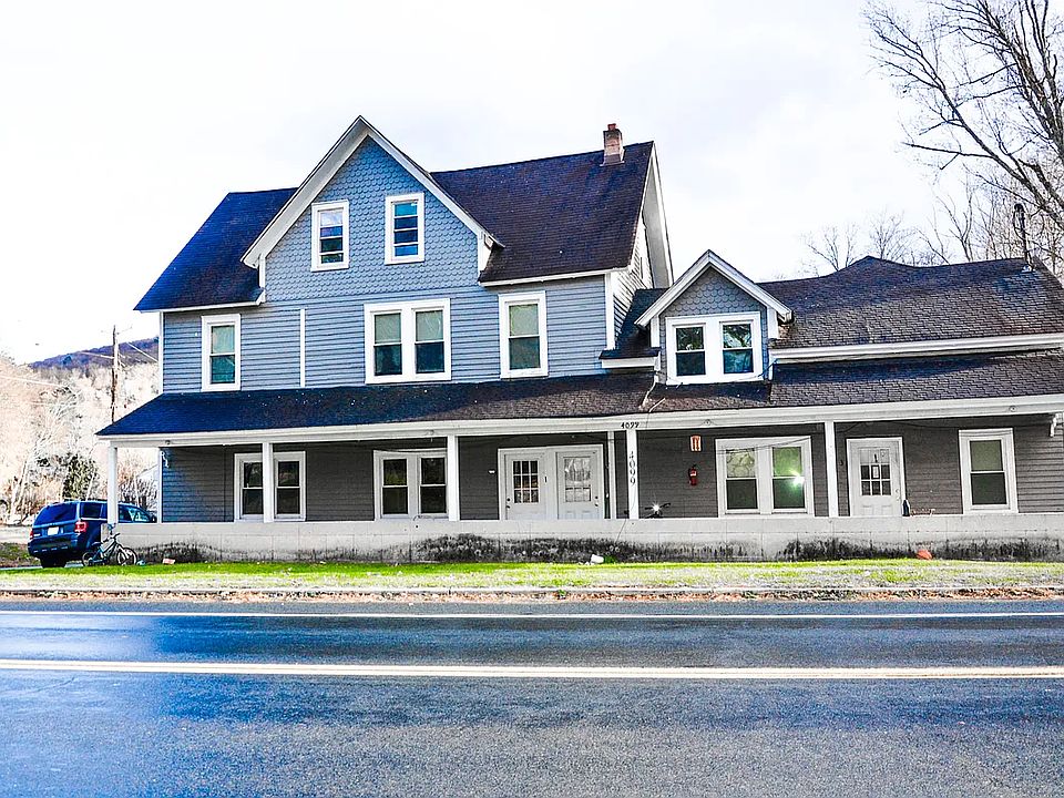 View of the apartment building from the other side of the street