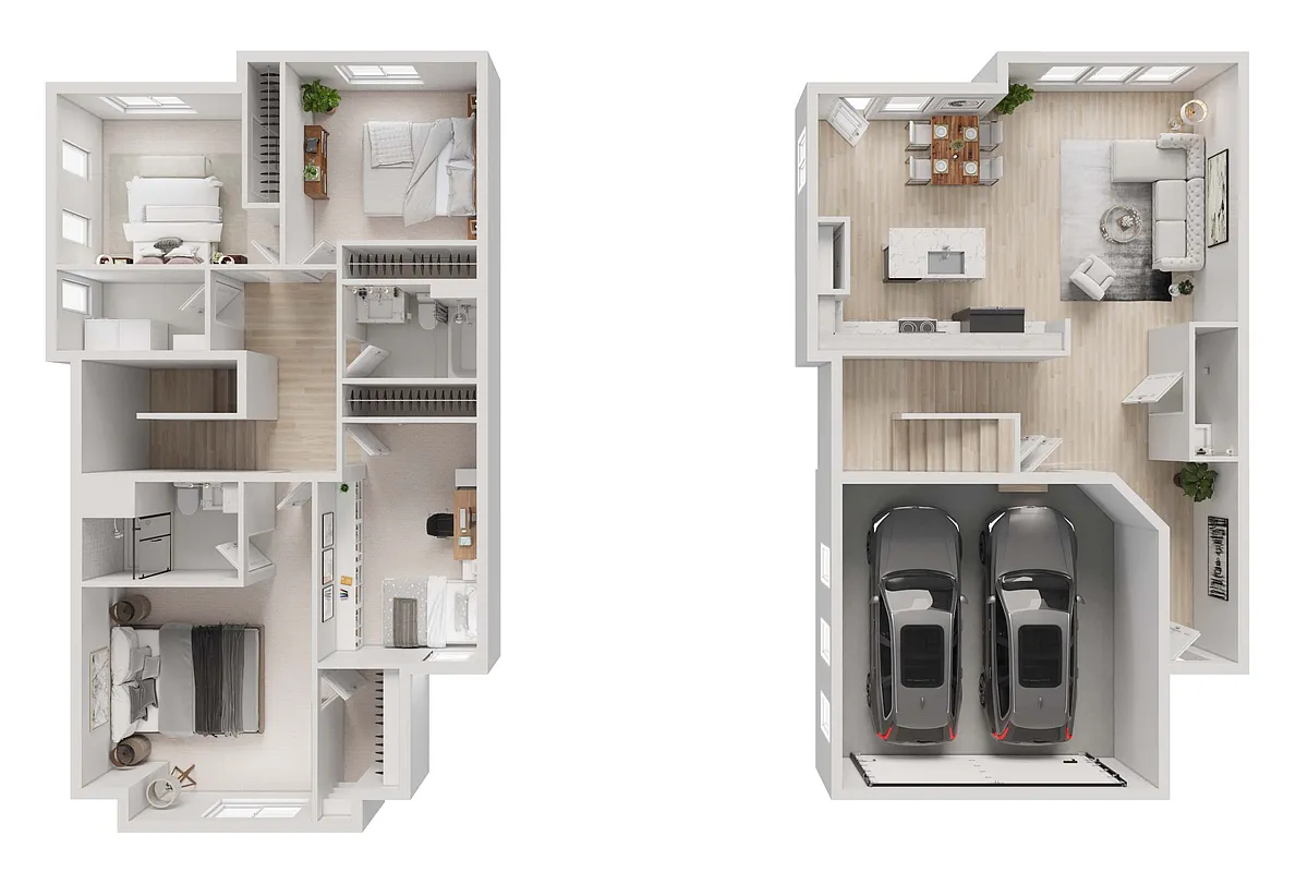 Floor plan Right - End Unit