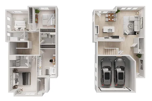 Floor plan Right - End Unit