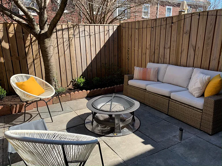 Beautiful fenced in private patio.
