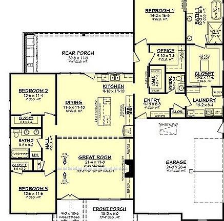Floor plan with room labels