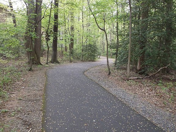 Trails abutting development