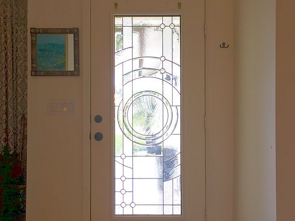 Cut glass front door