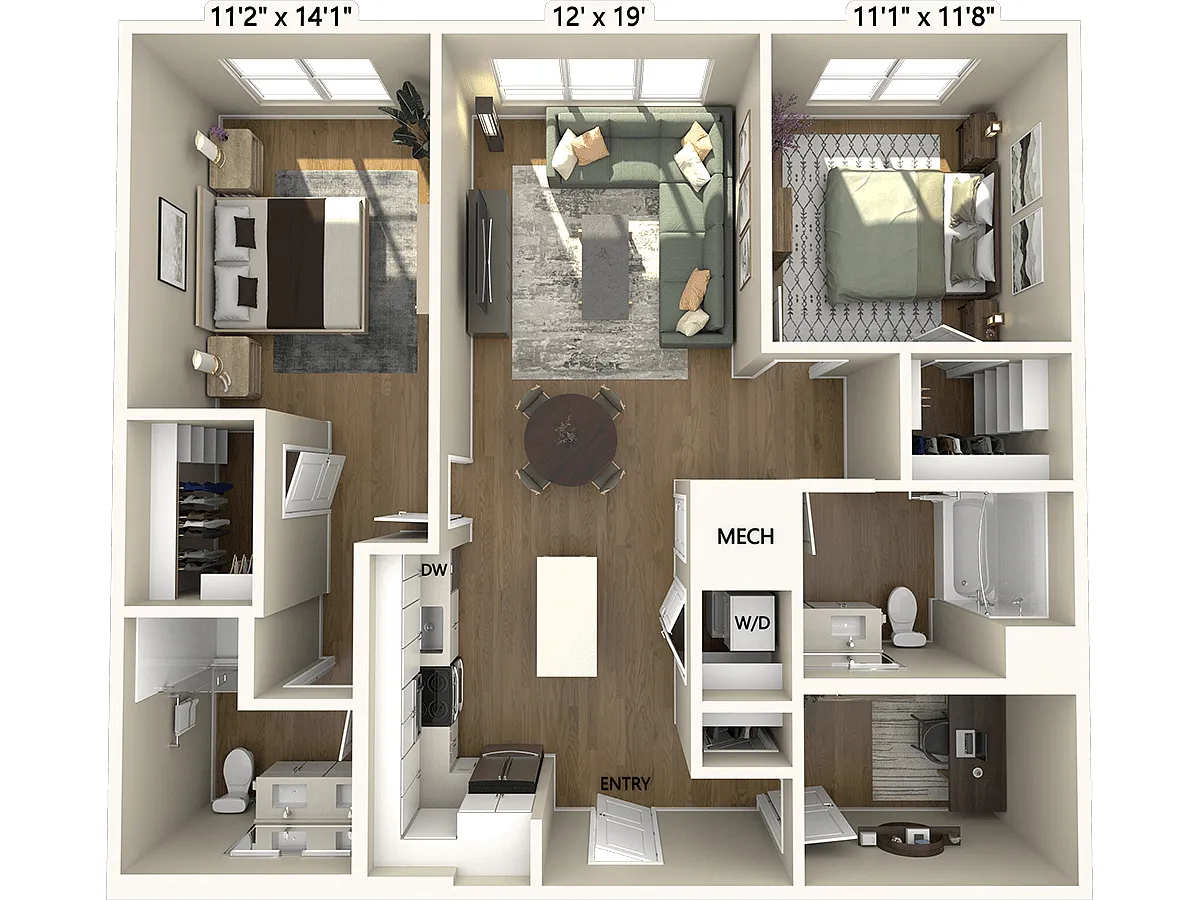 Floor plan B1D-1146-1