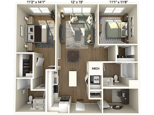 Floor plan B1D-1146-1
