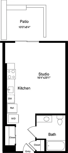 Floor plan S2 with Patio