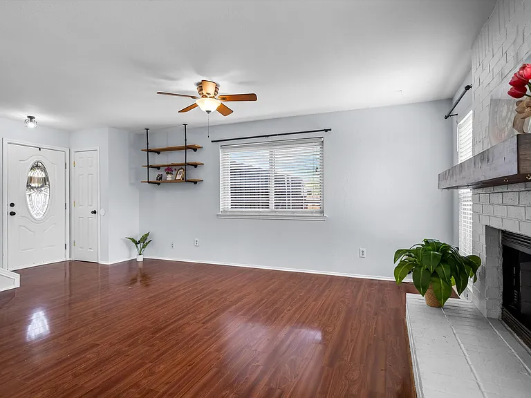 Another view of the living room from the dining area.