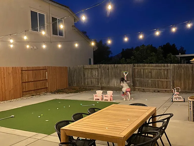 Low maintenance backyard
