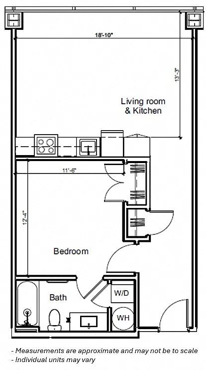 Floor plan 1BR 1A