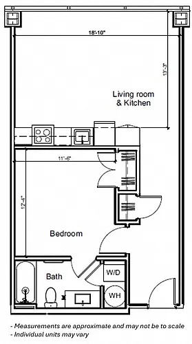 Floor plan 1BR 1A
