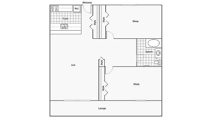 Floor plan Calderra 1 Renovated Unfurnished