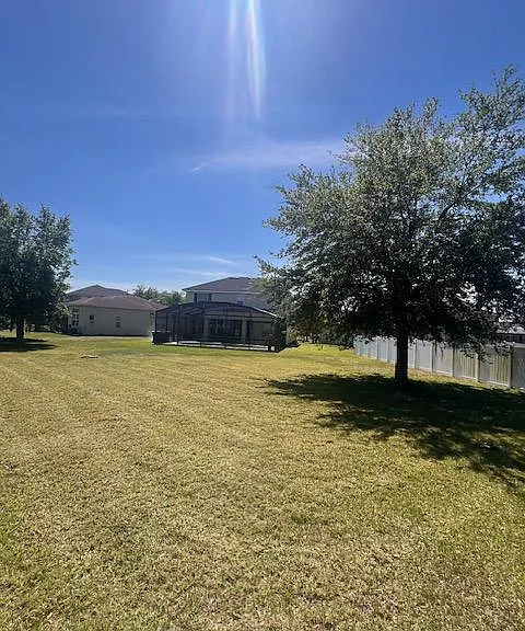 Oversized backyard