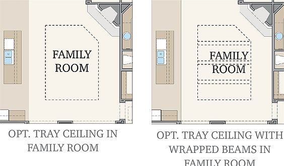 Tray ceiling options for the great room