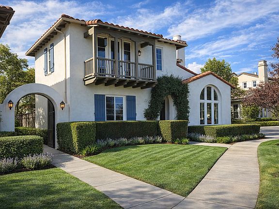 Front exterior of home located in gated Woodlands community near mall, golf course, and private park
