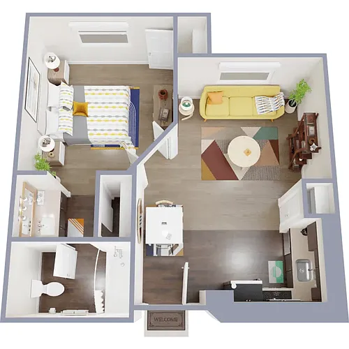 Floor plan Studio - 1 Bathroom