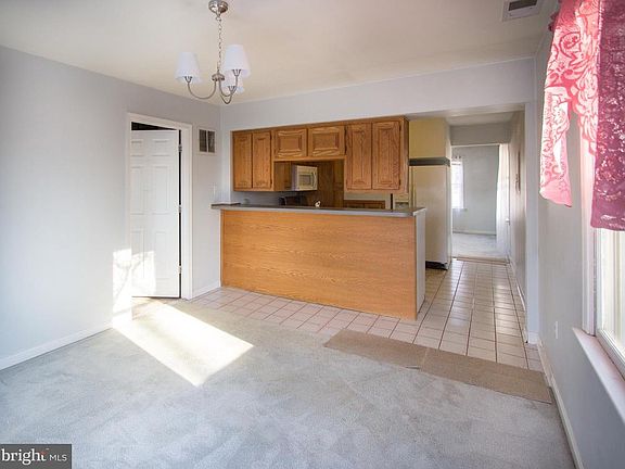 Kitchen open to dining room