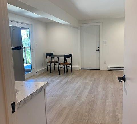 View into living space from bedroom door
