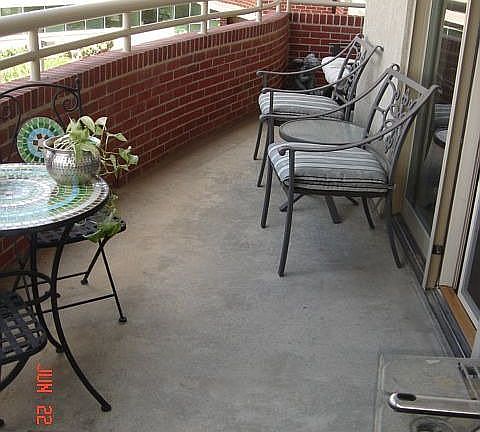 Large private patio
