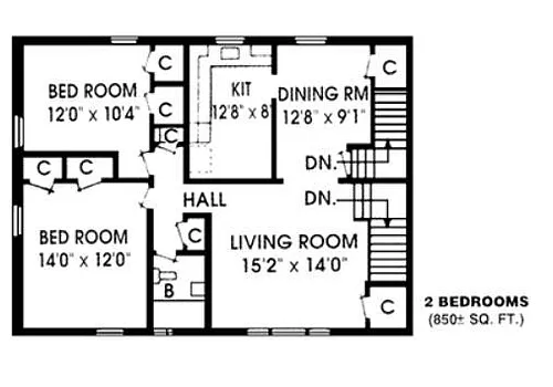 Floor plan 2 Bedroom