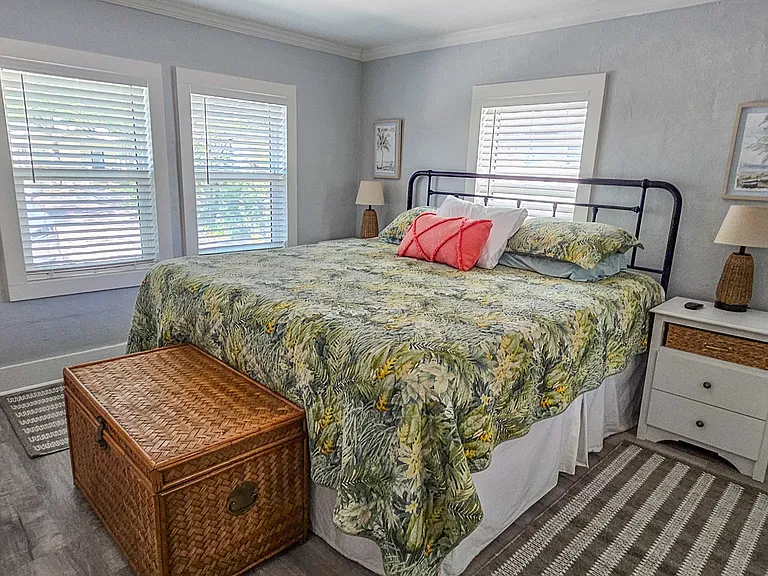 Primary bedroom with king bed