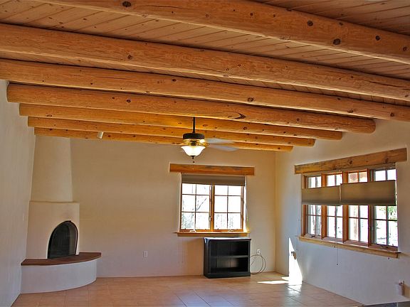 Living Room with Kiva Fireplace