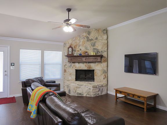 Beautiful stone fireplace