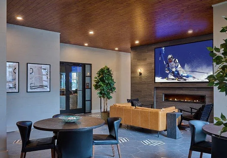 Community Lounge and Fireplace