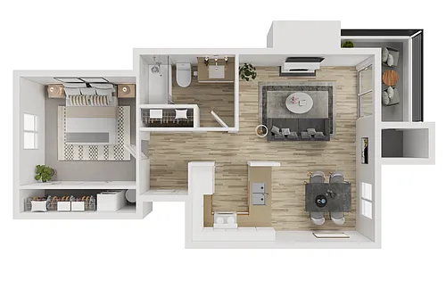 Floor plan 1 Bedroom