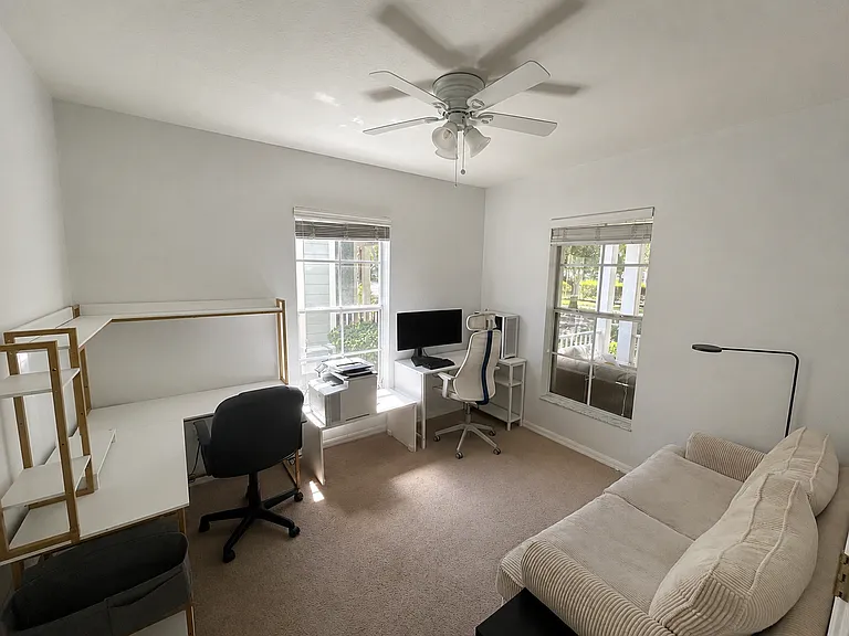 Office to the right immediately as you walk in the house. Access from the Dining room.