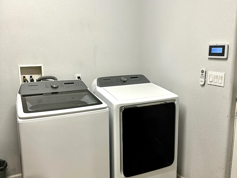 Washer and drier in basement