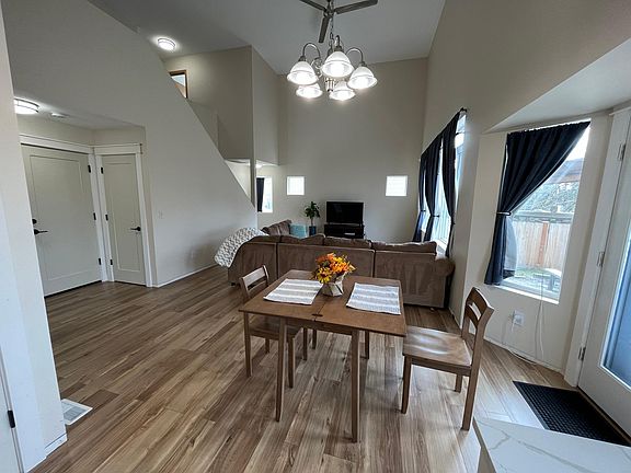 Baseboard/trim has been completed for entire downstairs since picture. All downstairs doors also painted white.