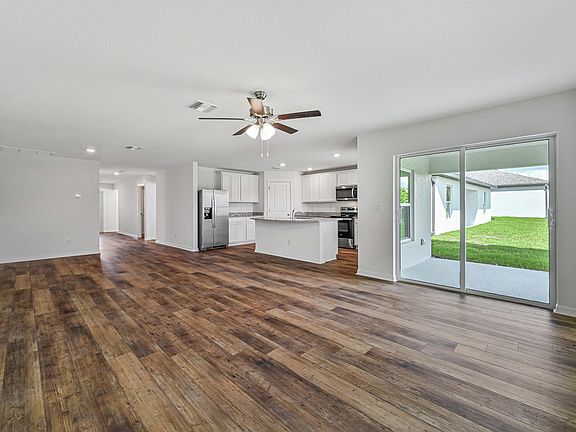 Open concept entertainment space in the Capri