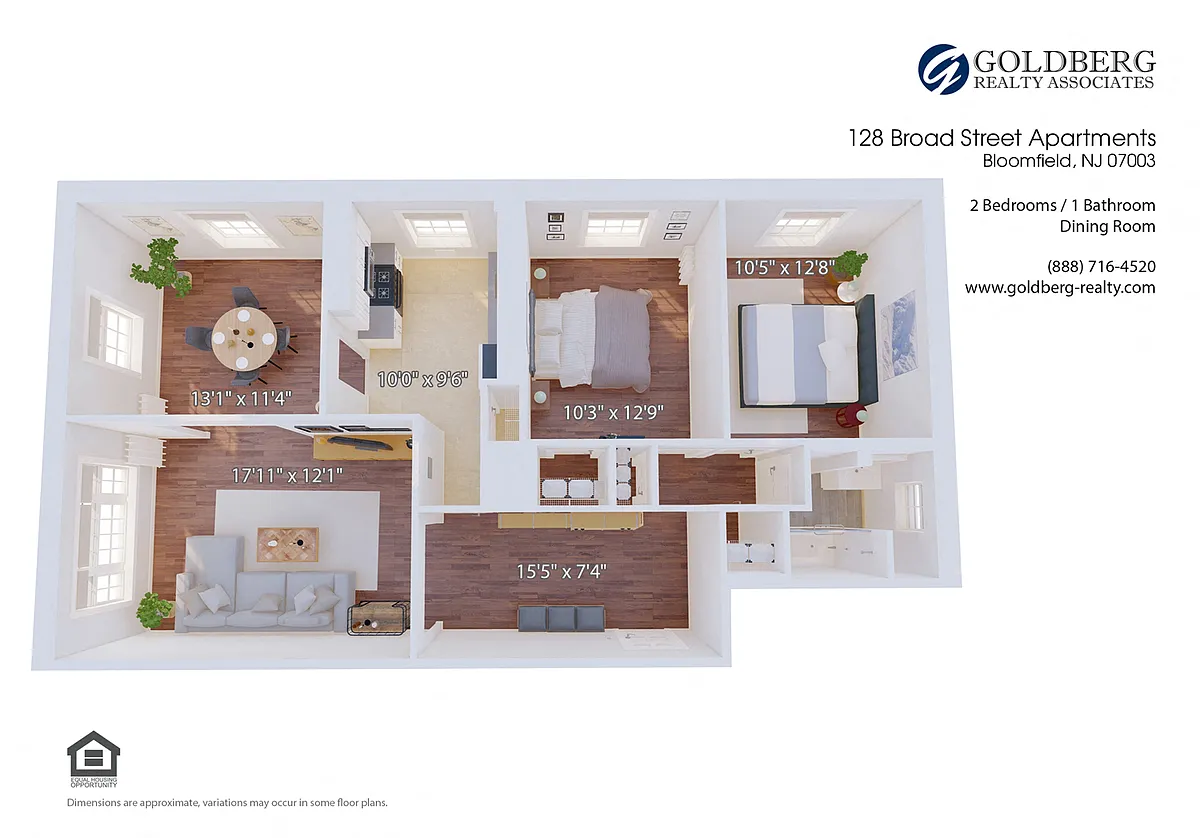 Floor plan 2 Bedroom Dining Room