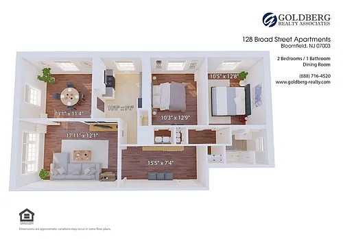 Floor plan 2 Bedroom Dining Room