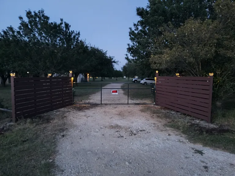 Gated entrance.