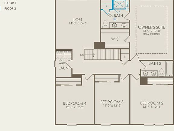 Hampton Floor Plan, Quick Move-In Home, Floor 2