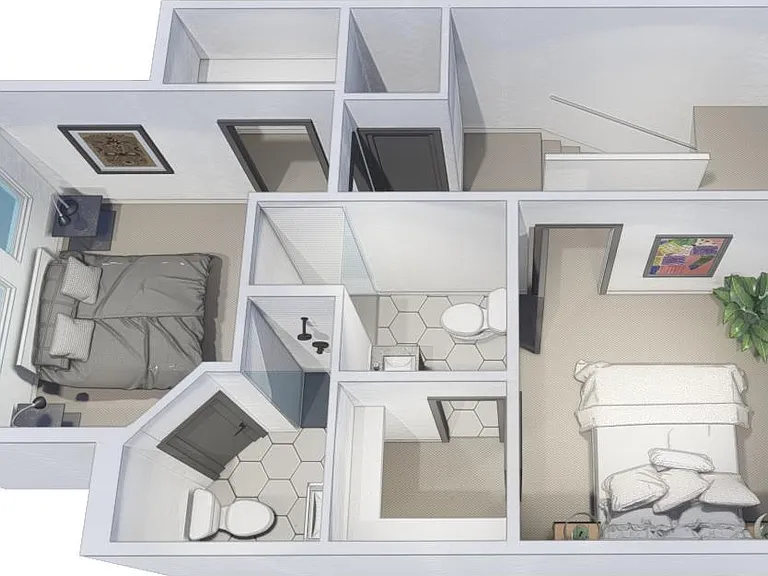 Bedroom Level - 1934 U2 layout