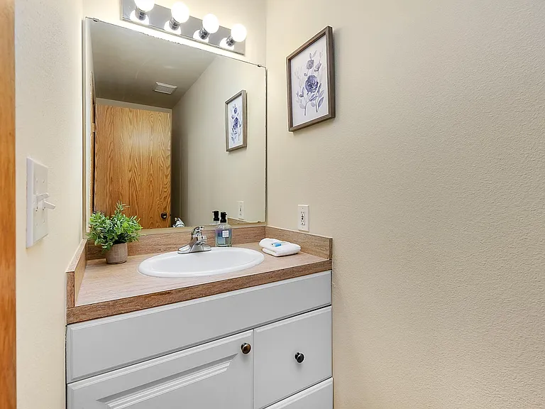 1/2 bath.
