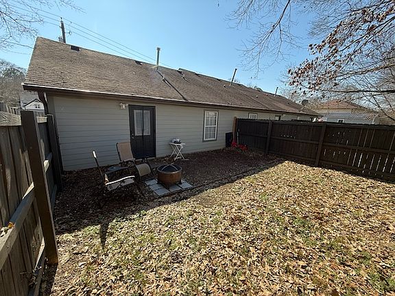 fenced in back yard