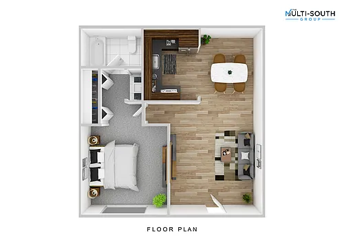 Floor plan 1 bedroom 1 bathroom